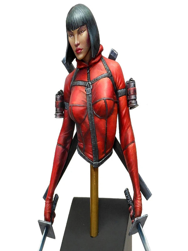 1/16 Female Warrior, Resin Model Bust Kit, Sci-Fi Theme, Unassembled and Unpainted