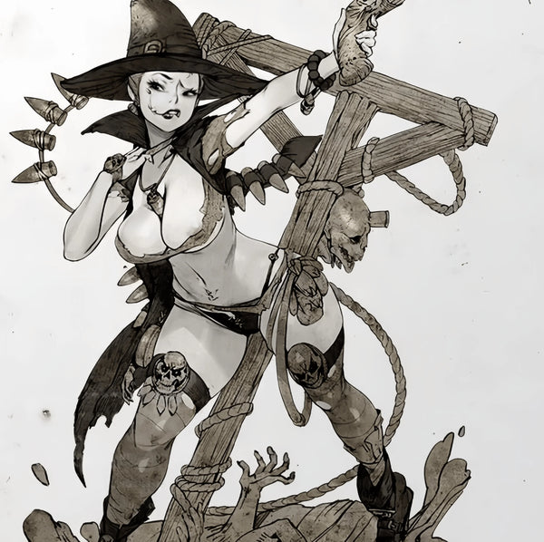 38mm Female Pirate, Resin Model Figure Kit, Fantasy Theme, Unassembled and Unpainted