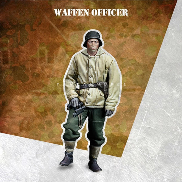 1/35 WWII German Officers with Schwimmwagen, 2 Figures, Resin Model Figure Kit, Unassembled and Unpainted