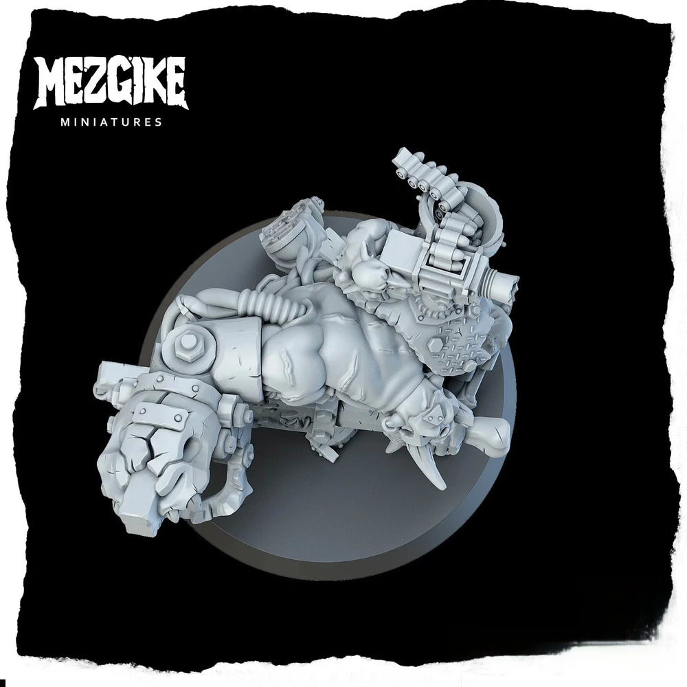 32mm Orc Boss Armored Warrior, Resin Model Figure Kit, Fantasy Theme, Unassembled and Unpainted