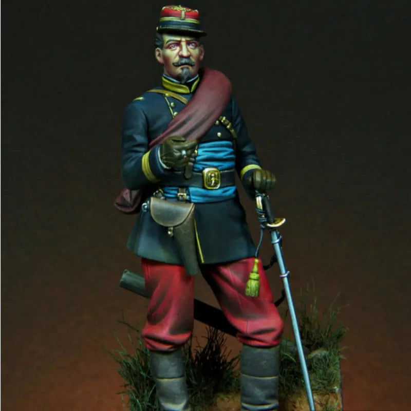 1/24 Napoleonic Austrian Cavalry Officer with Pelisse, Resin Model Figure Kit, Unassembled and Unpainted