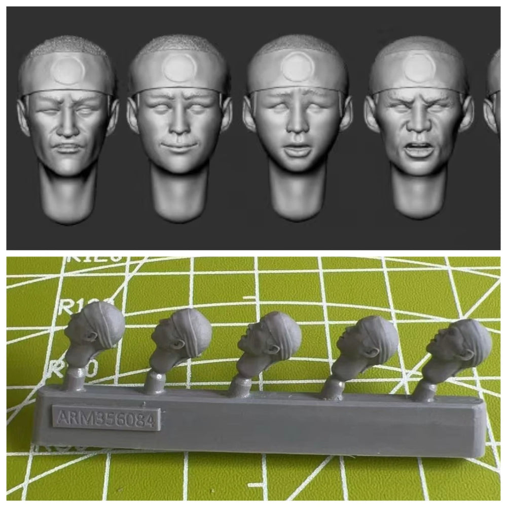 1/35 Modern Soldier Heads, 9 Figures, Resin Model Bust Kit, Unassembled and Unpainted