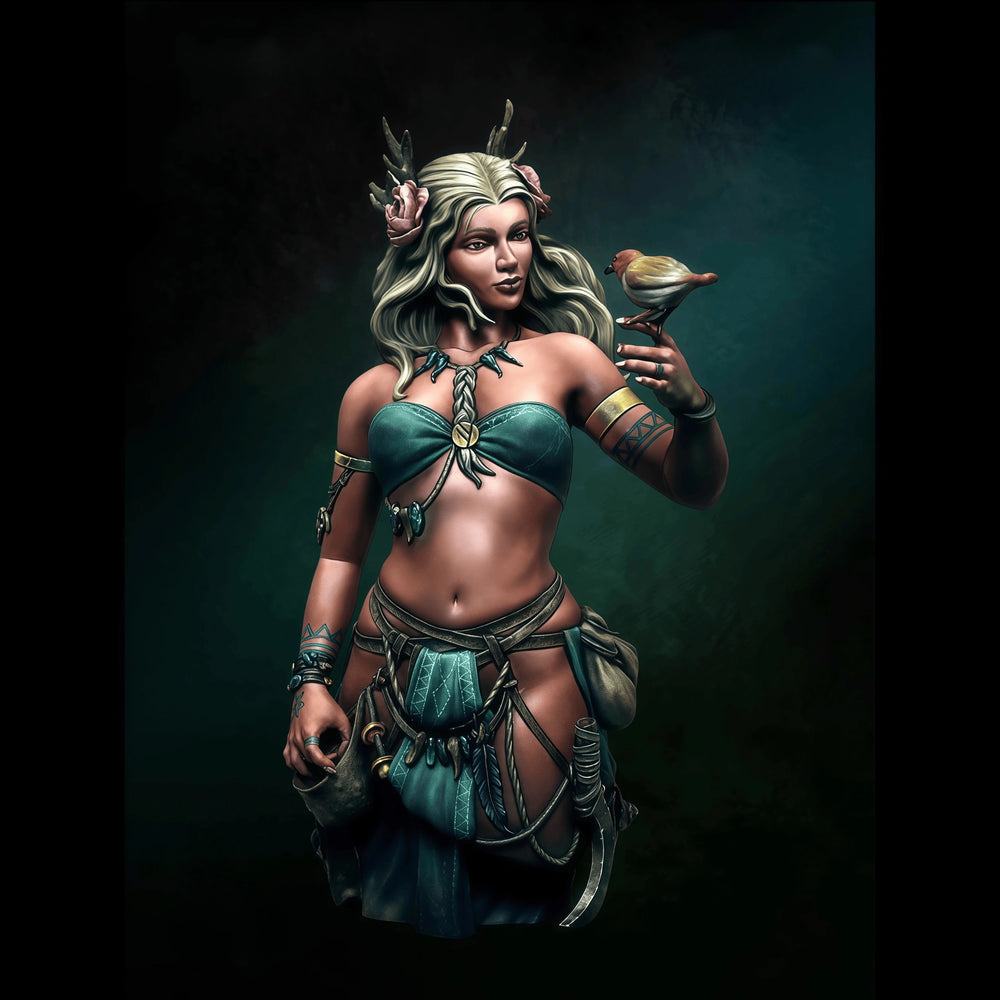 1/10 Elf Queen Warrior, Resin Model Figure Kit, Fantasy Theme, Unassembled and Unpainted