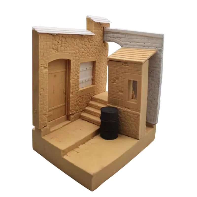 Urban Ruined Building Alley, Resin Model Terrain Kit, Historical Theme, Unpainted