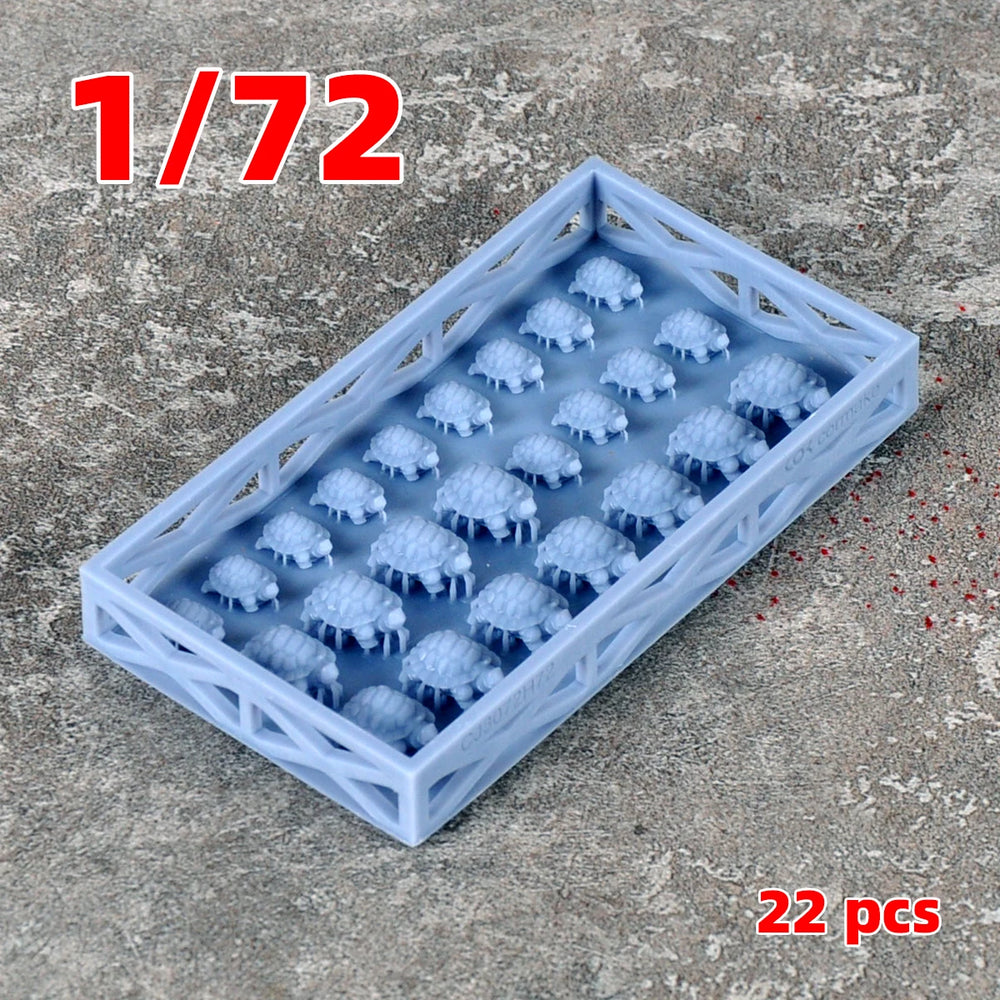 1/35 Tortoise Figurines, 12 Figures, Resin Model Creature Kit, Wildlife Theme, Unassembled and Unpainted