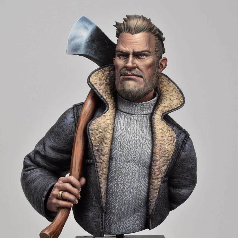 1/10 Modern Lumberjack, Resin Model Bust Kit, Historical Theme, Unassembled and Unpainted