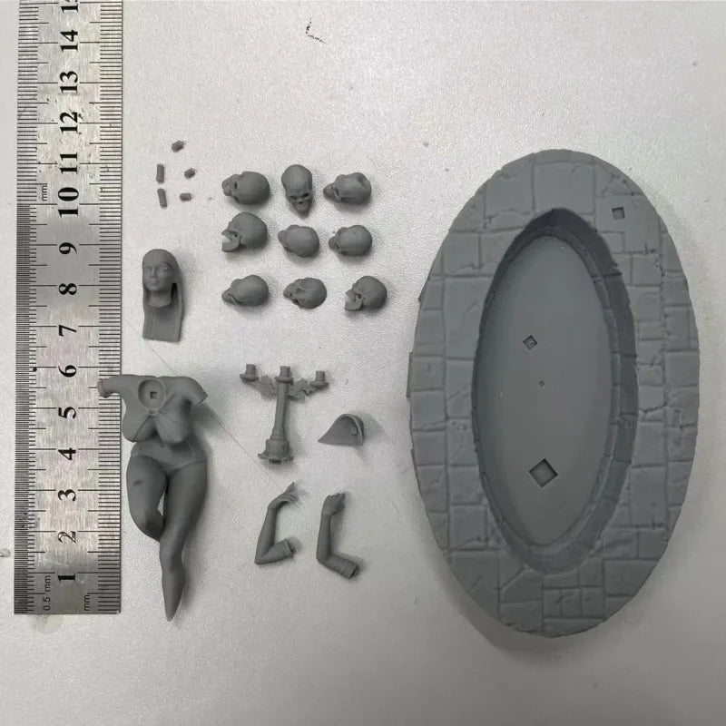 1/24 Vampire Gothic, 6 Figures, Resin Model Diorama Kit, Fantasy Theme, Unassembled and Unpainted