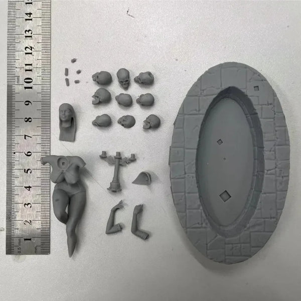 1/24 Vampire Gothic, 6 Figures, Resin Model Diorama Kit, Fantasy Theme, Unassembled and Unpainted
