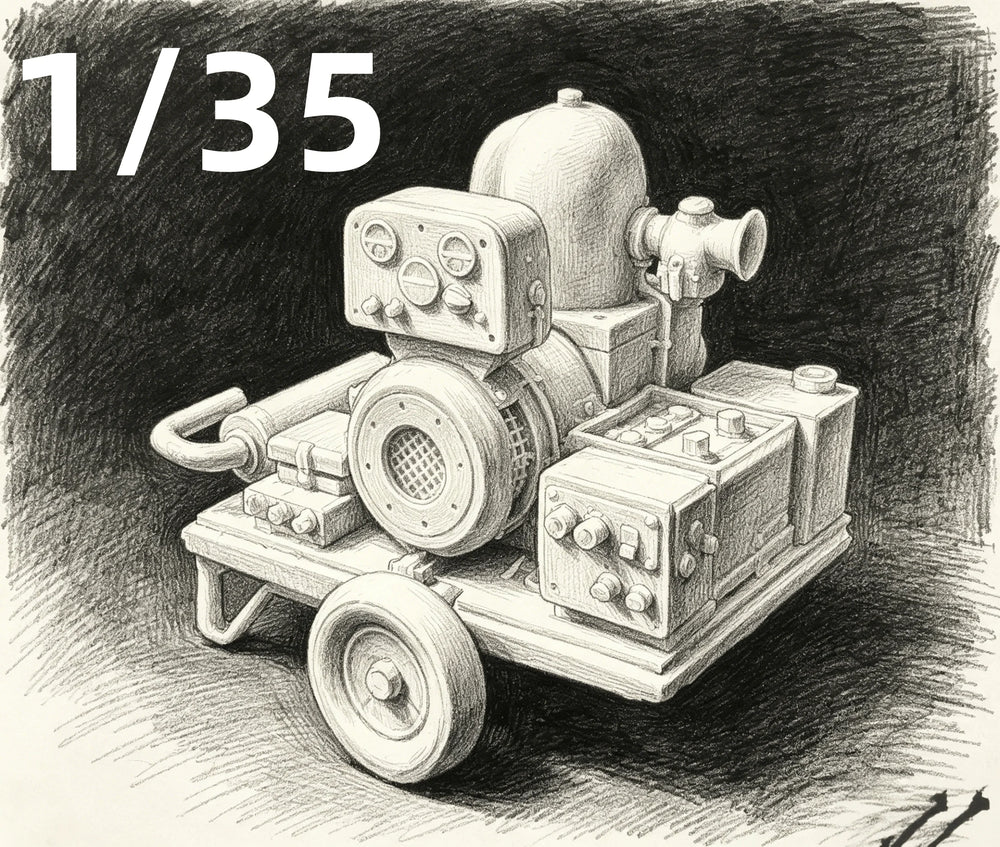 1/35 WWI Wheeled Machine Gun Carriage, Resin Model Vehicle Kit, Unassembled and Unpainted