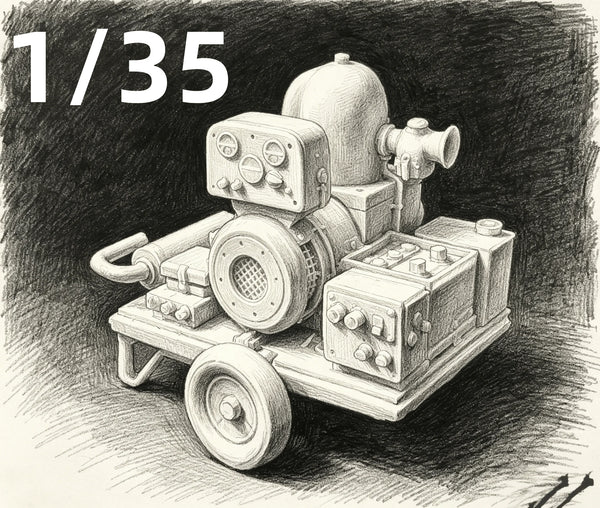 1/35 WWI Wheeled Machine Gun Carriage, Resin Model Vehicle Kit, Unassembled and Unpainted