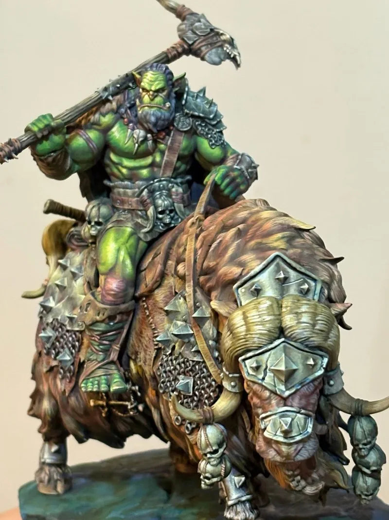 1/24 Orc Riders on Mounts, 2 Figures, Resin Model Figure Kit, Fantasy Theme, Unassembled and Unpainted