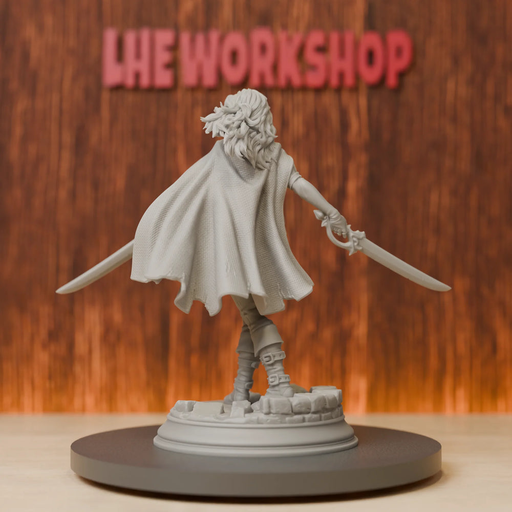 75mm Medieval Female Rogue Assassin, Resin Model Figure Kit, Unassembled and Unpainted