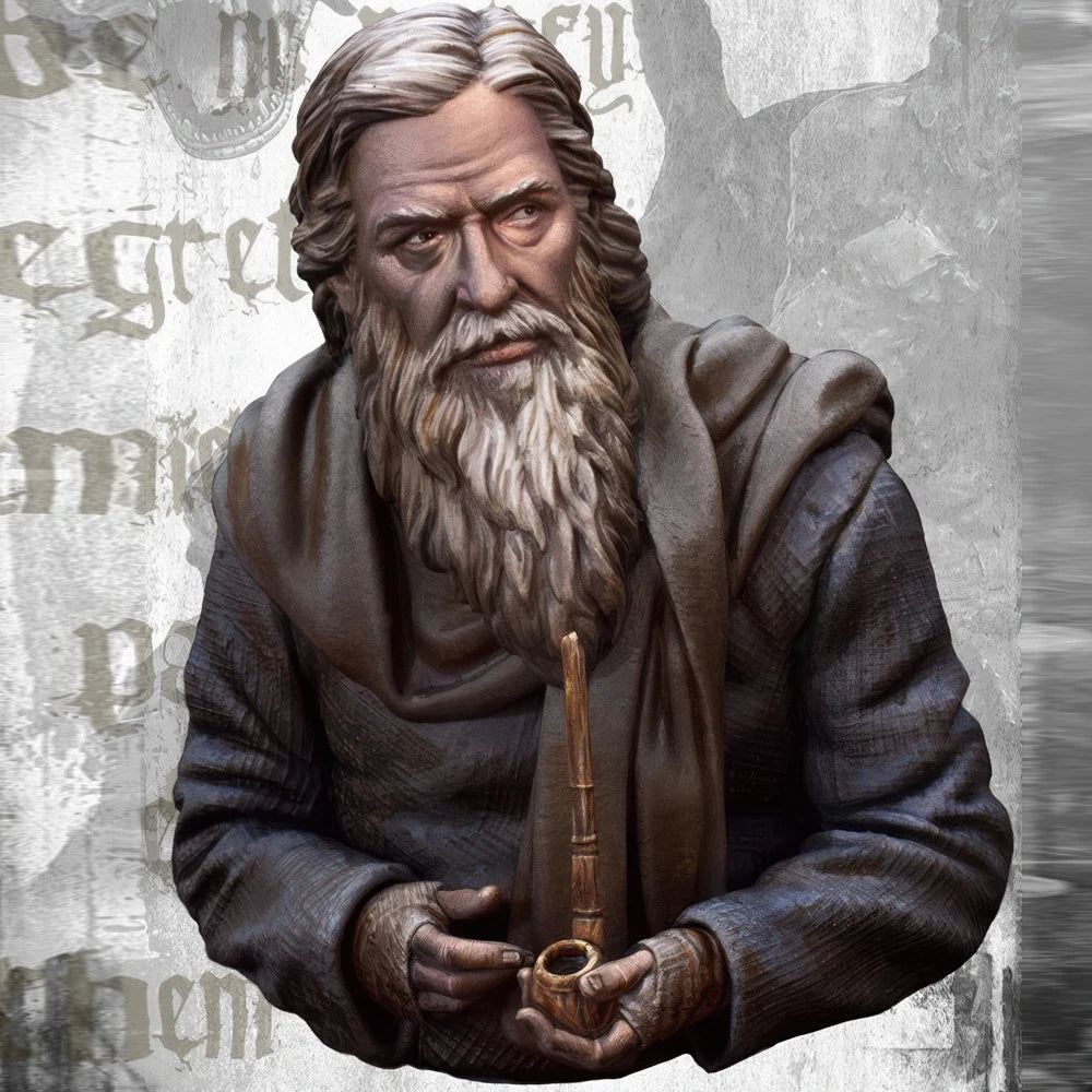 1/12 The Grey Pilgrim, Resin Model Bust Kit, Fantasy Theme, Unassembled and Unpainted