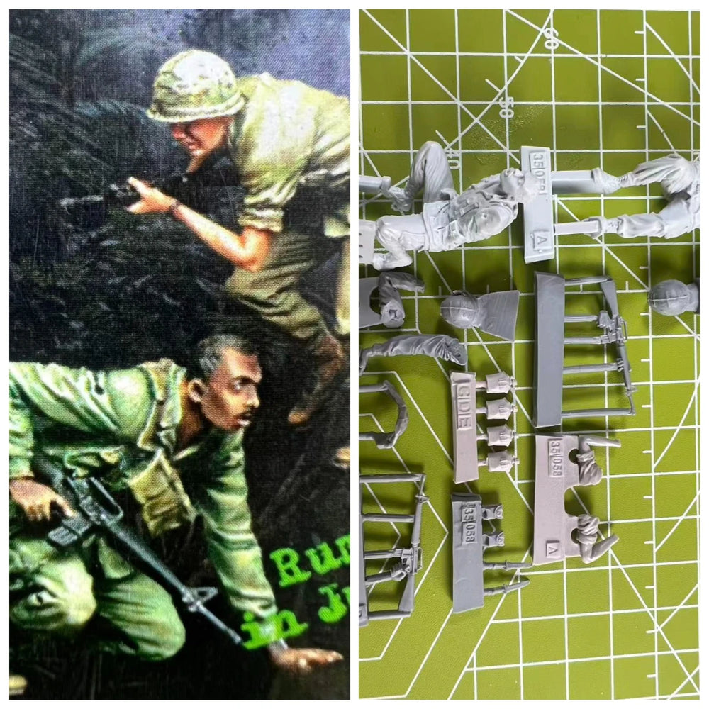 1/35 Modern US Marine Corps Combat, 2 Figures, Resin Model Figure Kit, Unassembled and Unpainted