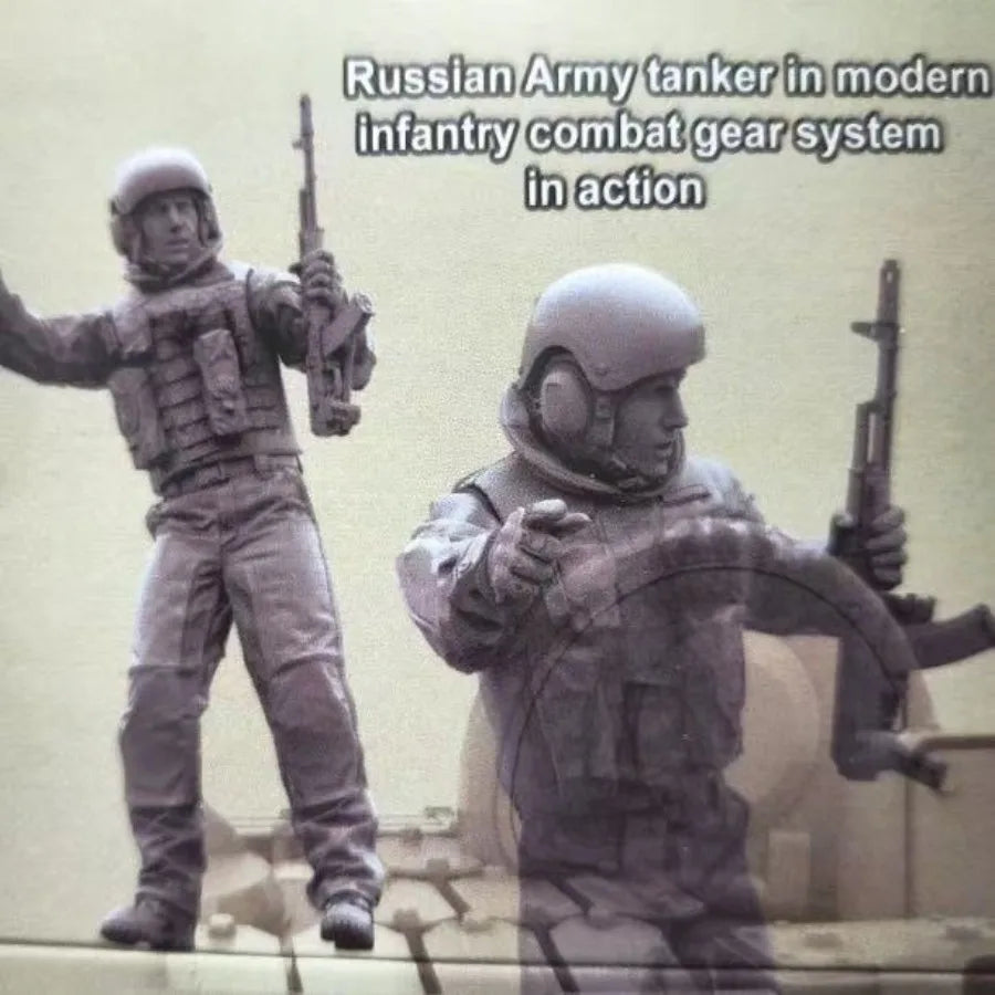 1/35 Modern Russian Modern Infantry, 2 Figures, Resin Model Figure Kit, Unassembled and Unpainted