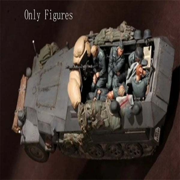 1/35 WWII Allied Soldiers, 6 Figures, Resin Model Figure Kit, Unassembled and Unpainted