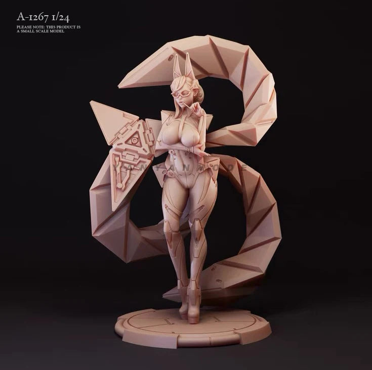 1/24 Female Character with Wings, Resin Model Figure Kit, Fantasy Theme, Unassembled and Unpainted