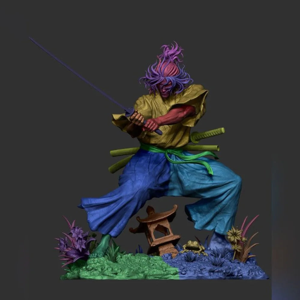 Samurai Miyamoto Musashi, Resin Model Figure Kit, Military Theme, Unassembled and Unpainted