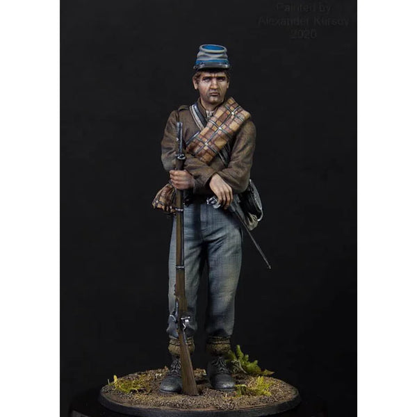 75mm WWI British Infantryman with Puttees and Rifle, Resin Model Figure Kit, Unassembled and Unpainted