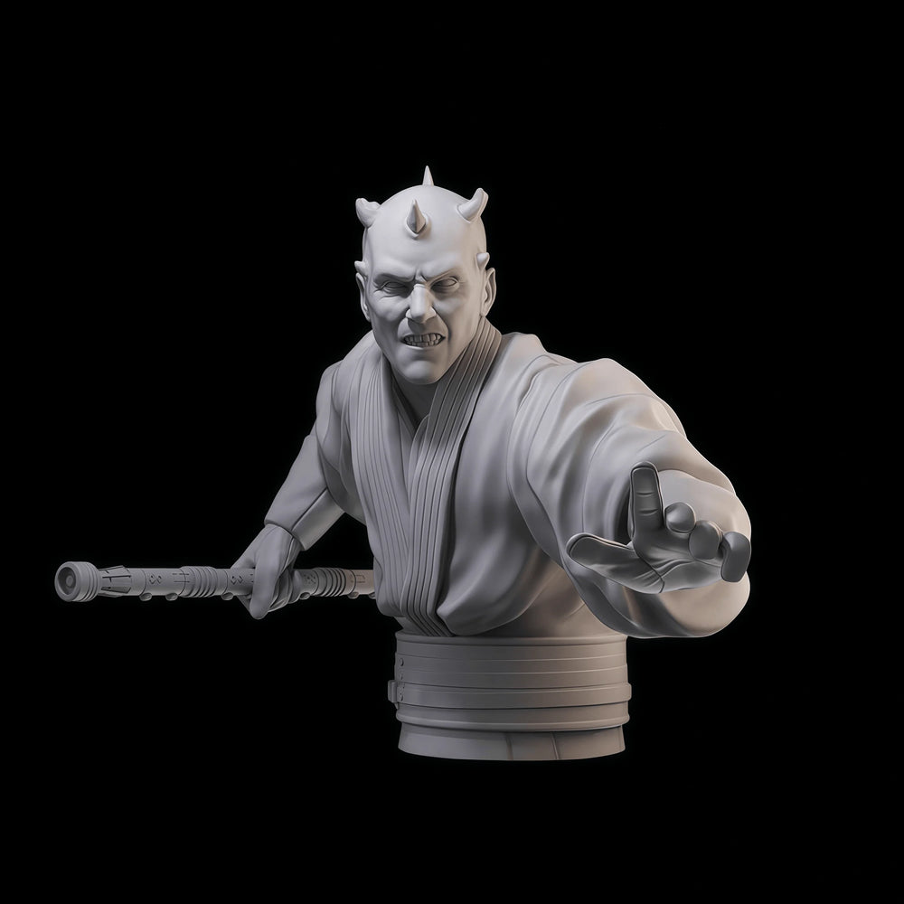 70mm Demon Horned Male, Resin Model Bust Kit, Fantasy Theme, Unassembled and Unpainted