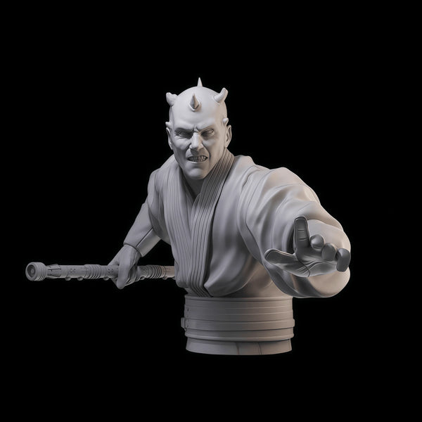 70mm Demon Horned Male, Resin Model Bust Kit, Fantasy Theme, Unassembled and Unpainted