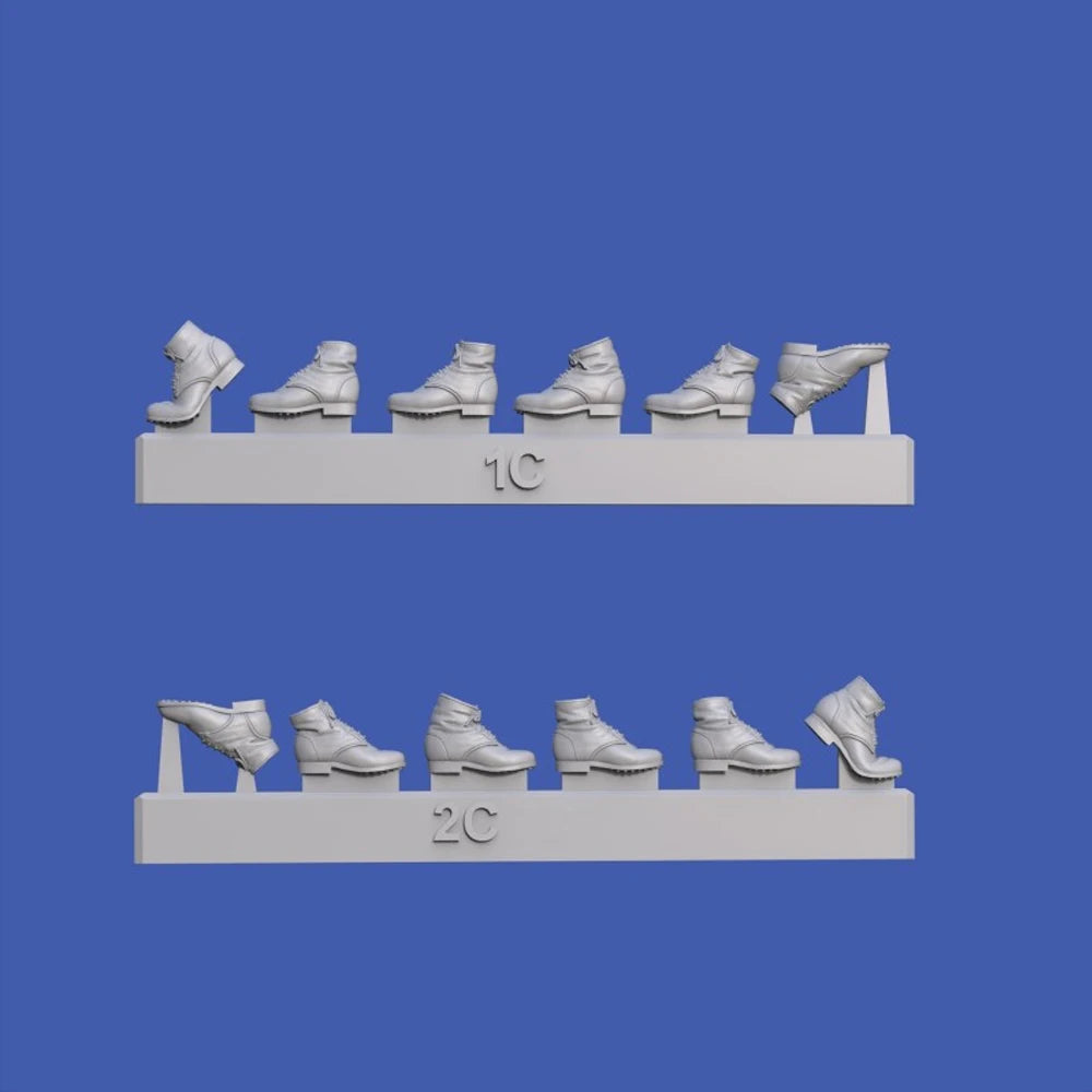 1/35 Modern Infantry Boots Set, 6 Figures, Resin Model Accessory Kit, Unassembled and Unpainted