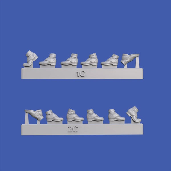 1/35 Modern Infantry Boots Set, 6 Figures, Resin Model Accessory Kit, Unassembled and Unpainted
