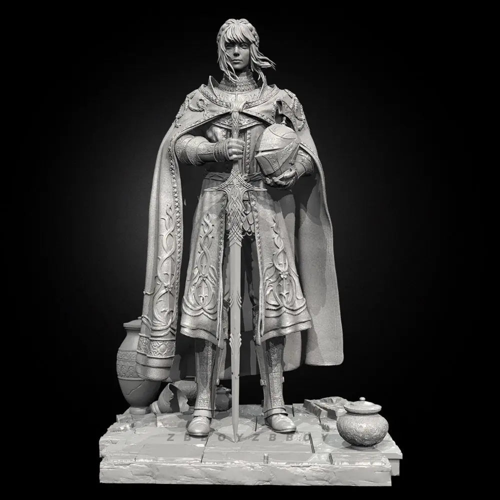 90mm Medieval Female Knight Leda, Resin Model Figure Kit, Unassembled and Unpainted