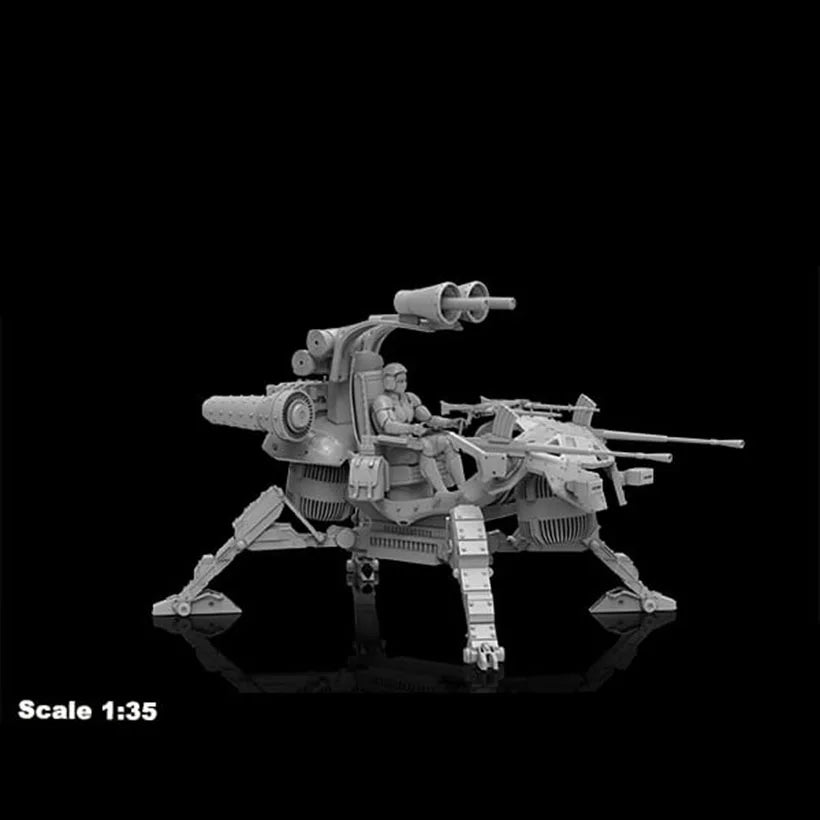 1/35 Walker Mecha, Resin Model Vehicle Kit, Sci-Fi Theme, Unassembled and Unpainted