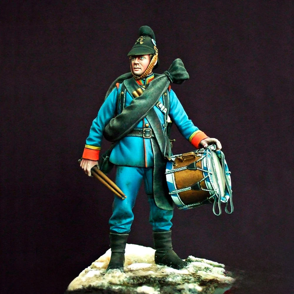 1/24 WWI German Infantry with Machine Gun Drum, Resin Model Figure Kit, Unassembled and Unpainted