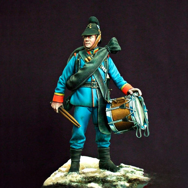 1/24 WWI German Infantry with Machine Gun Drum, Resin Model Figure Kit, Unassembled and Unpainted