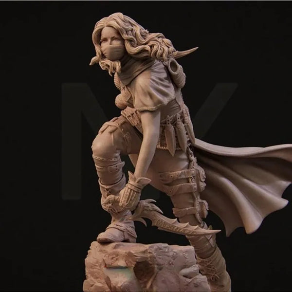 1/24 Enika the Assassin, Resin Model Figure Kit, Fantasy Theme, Unassembled and Unpainted