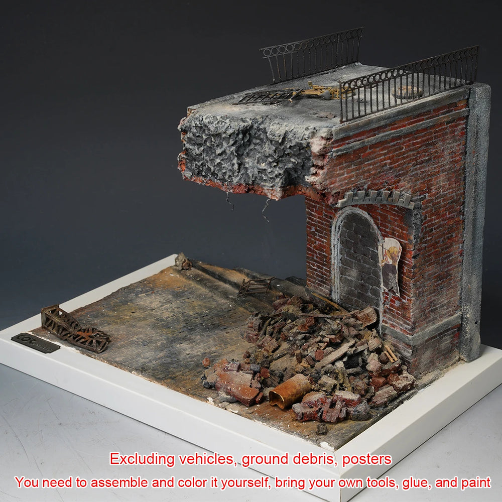1/35 Architectural Footbridge, Resin Model Diorama Kit, Historical Theme, Unassembled and Unpainted