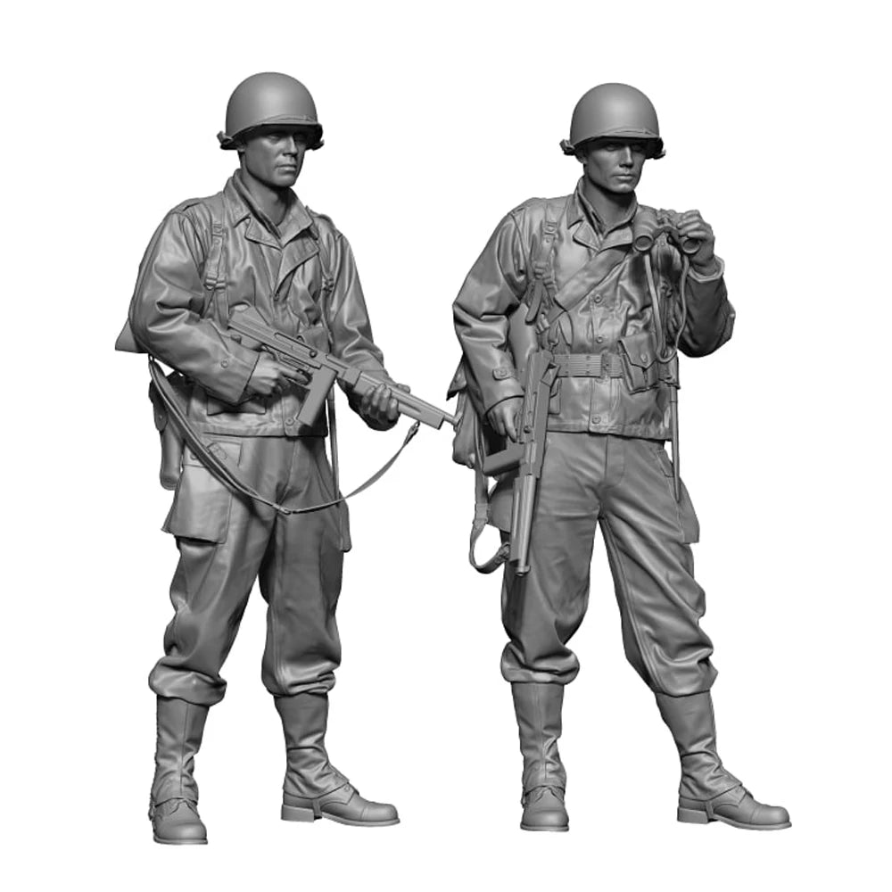 1/35 WWII US Rangers, 6 Figures, Resin Model Figure Kit, Unassembled and Unpainted