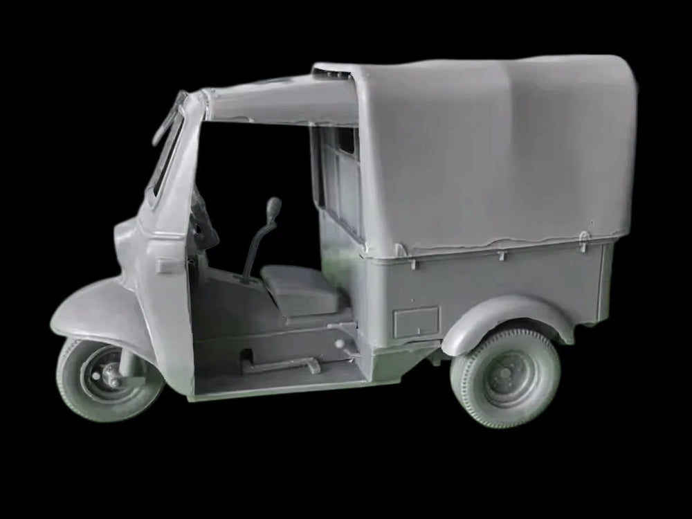 1/32 Modern Three-Wheeled Cargo Vehicle, Resin Model Vehicle Kit, Unassembled and Unpainted