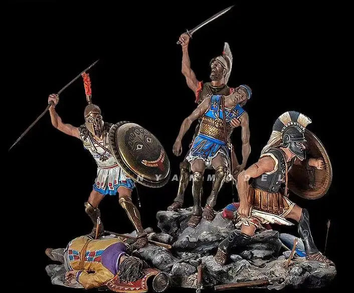 54mm Ancient Norse Warriors, 4 Figures, Resin Model Figure Kit, Unassembled and Unpainted