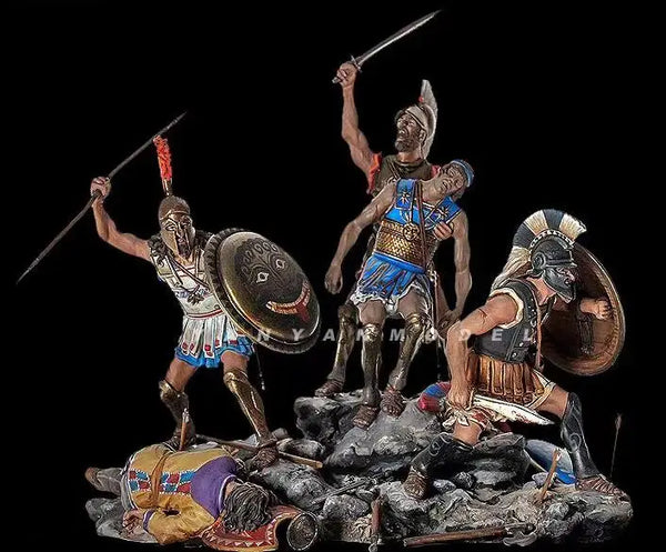 54mm Ancient Norse Warriors, 4 Figures, Resin Model Figure Kit, Unassembled and Unpainted