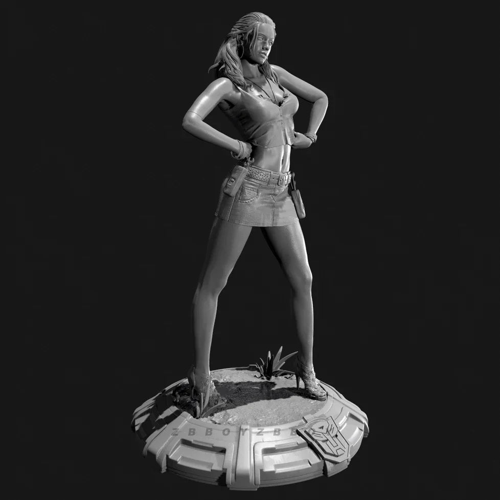 75mm Sci-Fi Pin-up Female, Resin Model Figure Kit, Unassembled and Unpainted