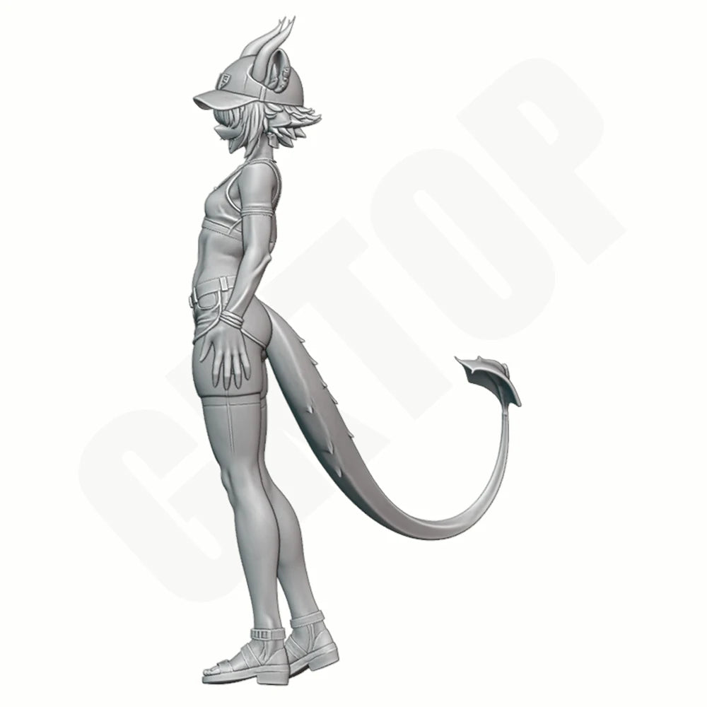 1/24 Kemono Girl, Resin Model Figure Kit, Anime Theme, Unassembled and Unpainted