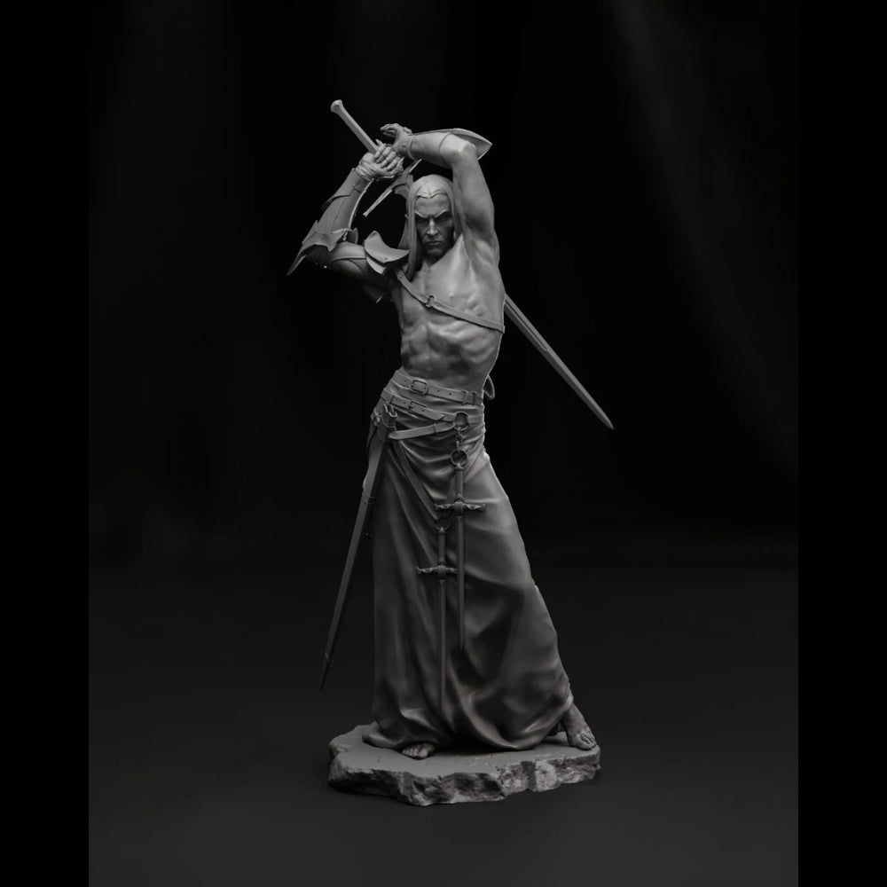 1/24 Demon Sorceress with Battle Axe, Resin Model Figure Kit, Fantasy Theme, Unassembled and Unpainted