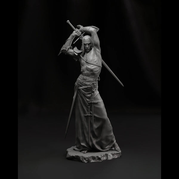 1/24 Demon Sorceress with Battle Axe, Resin Model Figure Kit, Fantasy Theme, Unassembled and Unpainted