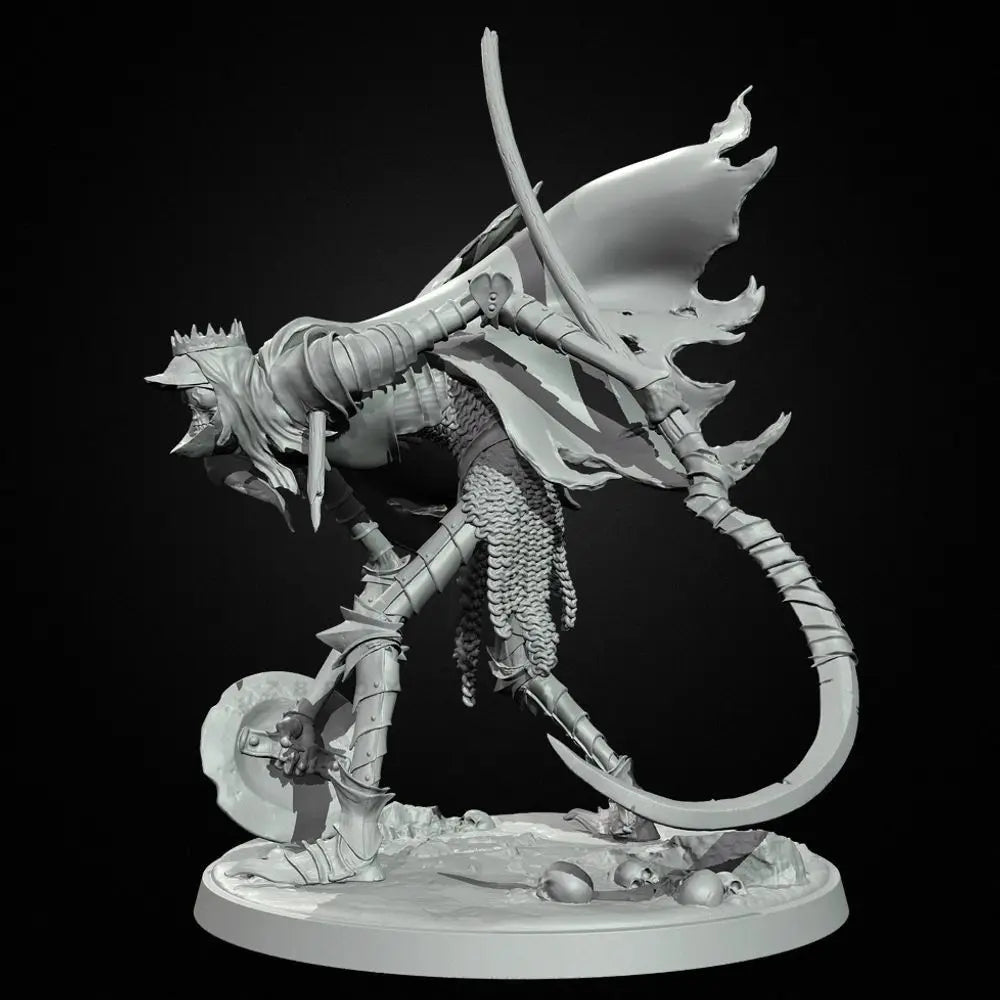 75mm Demonic Dragon, Resin Model Figure Kit, Fantasy Theme, Unassembled and Unpainted