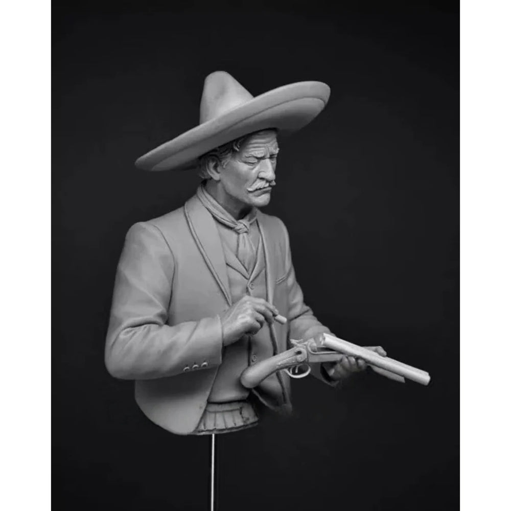 1/10 Western Vaquero, Resin Model Bust Kit, Historical Theme, Unassembled and Unpainted