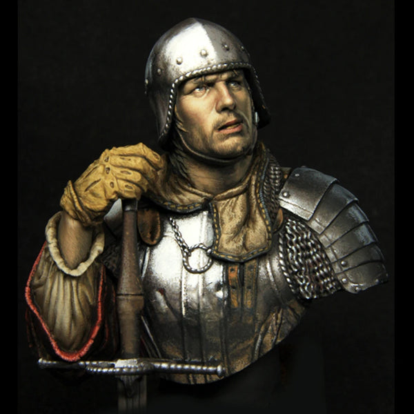 1/10 Medieval 16th Century Landsknecht, Resin Model Bust Kit, Unassembled and Unpainted