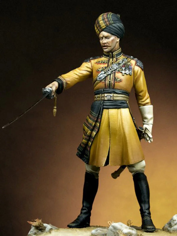 75mm Ancient Central Asian Officer, Resin Model Figure Kit, Unassembled and Unpainted