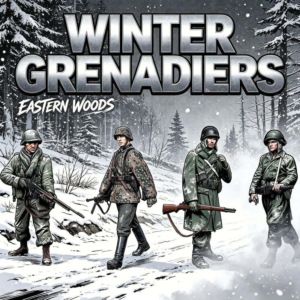 1/16 WWII German Winter Infantry, 7 Figures, Resin Model Figure Kit, Unassembled and Unpainted