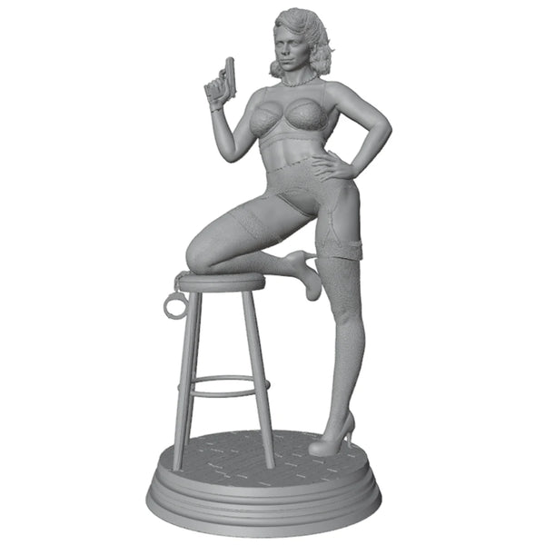 1/24 Armed Pin-up, Resin Model Figure Kit, Unassembled and Unpainted