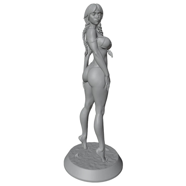 1/24 Anime-Inspired Female Pin-up, Resin Model Figure Kit, Unassembled and Unpainted
