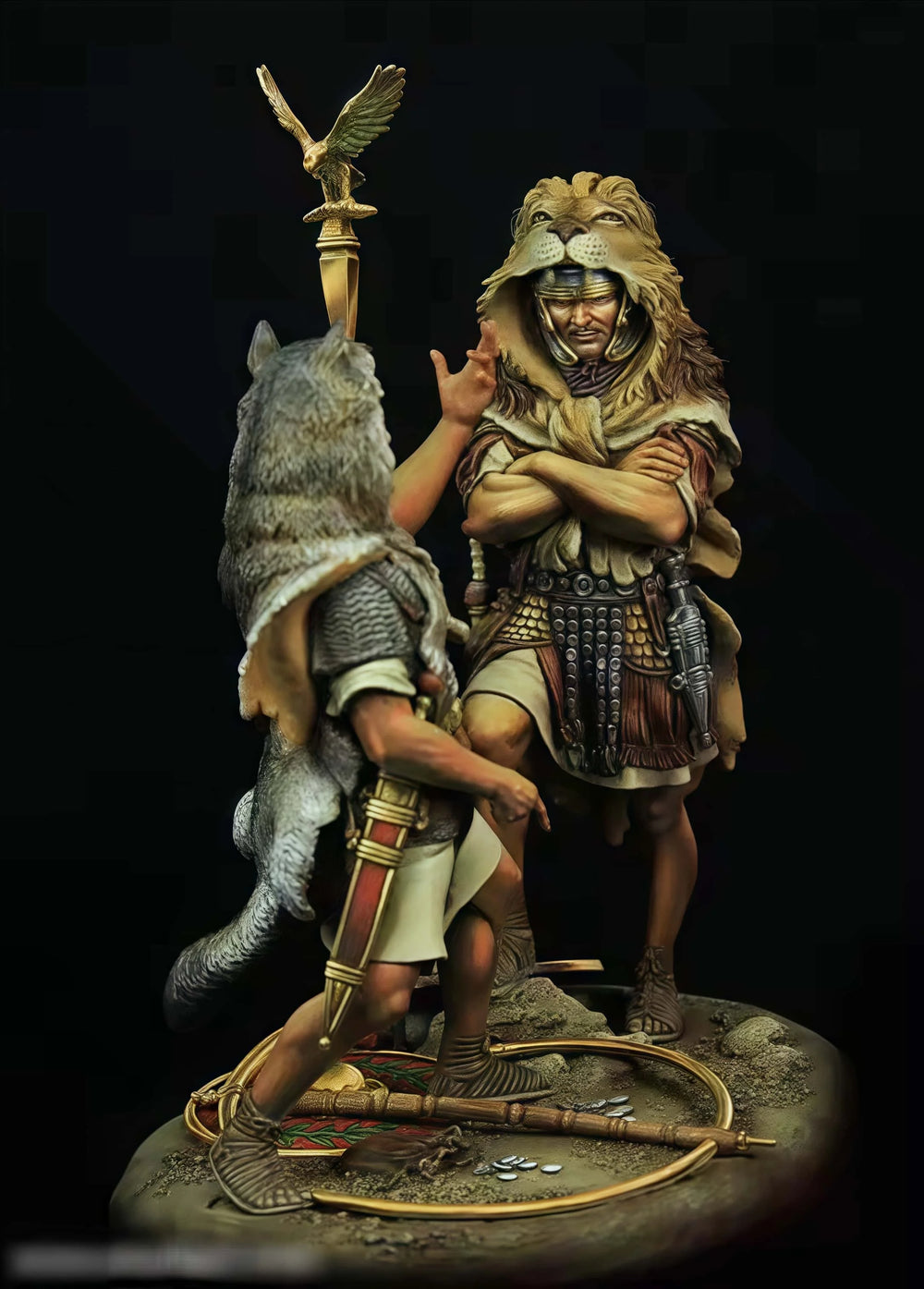 1/24 Ancient Roman Warriors, 2 Figures, Resin Model Figure Kit, Unassembled and Unpainted