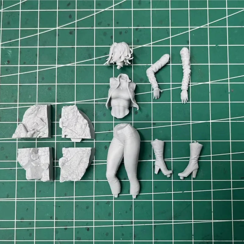 1/24 Denim Girl, Resin Model Figure Kit, Anime Theme, Unassembled and Unpainted